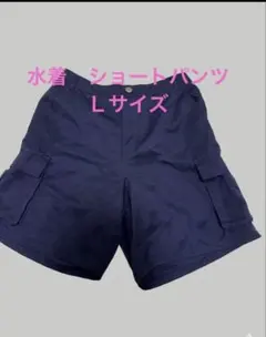 水着　サーフパンツ　ショートパンツ Lサイズ ブラック　プール　ボードショーツ