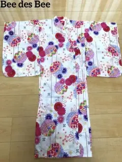 Bee des Bee ビーデスビー　花柄 浴衣 帯なし　120cm