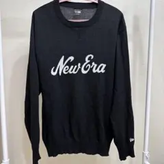 New Era ブラック クルーネック ニット　セーター　XL ニューエラ