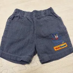 Mikihouse チェック柄 パンツ 80 くま