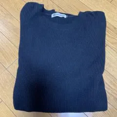 メンズ ワッフル素材 長袖トップス　サイズL