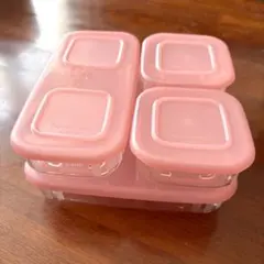 Tupperware タッパーウェア 保存容器 クリアメイト ピンク 4点セット