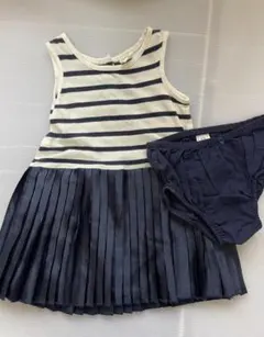 babyGap ストライプ プリーツ ワンピース（パンツ付き）
