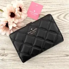 新品未使用☆kate spade 折り財布　ブラック　ギルティング　二つ折り財布