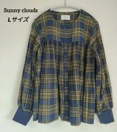 秋物 SUNNY CLOUDS チェック柄長袖ブラウス フェリシモ