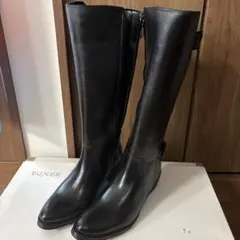 LLサイズ　ブラック ロングブーツ バックル付き　RANDA