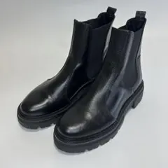 【極美品】 ENESSエネス サイドゴアブーツ ブラックレザー 厚底 38