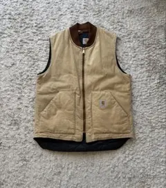 カーハート　ダックベスト　星タグ L-TALL 米国製　90's 腰ゴム　希少