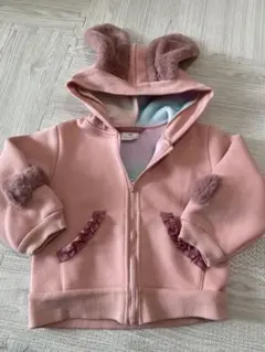 シシュノン　うさ耳パーカー　裏地フリース