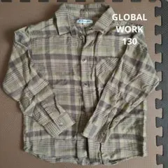 GLOBAL WORK チェック柄 長袖シャツ 130