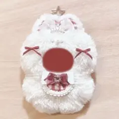 ちびぐるみ にじぱぺっと ぬい服 10cm 白 うさぎ 赤 スタイ 着ぐるみ