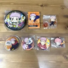 呪術廻戦 虎杖悠仁 缶バッジ アクリルスタンド 7点まとめ売り
