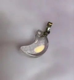 クリスタル　ネックレスチャーム　アクセサリートップ　moon 月