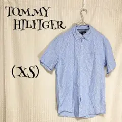 TOMMY HILFIGER/トミーヒルフィガー/水色/ドット/XS/半袖シャツ