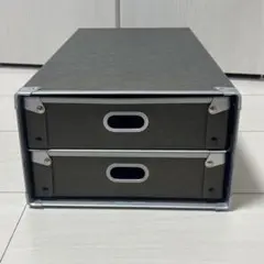 廃盤】無印良品 硬質 引き出しボックス 4段 ダークグレー MUJI ②