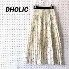 ディーホリック 花柄プリーツスカート ロング丈（F）ポリエステル素材 フェミニン