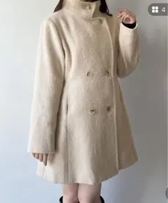 JUNOAH 2way カラージャギーミドルコート