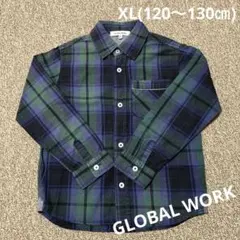【USED】GLOBAL WORK 長袖 シャツ(XL/GREENチェック)