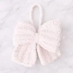 ふわふわリボンチャーム♡ プリンセスモール ピンク ラメ入り ハンドメイド