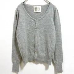 ロペピクニック　カーディガン　セーター　ニット　アンゴラ混　グレー　38 長袖