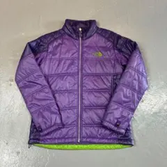 ノースフェイス スタンドカラー 中綿ジャケット パデッドブルゾン 紫 L 