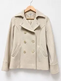 NATURAL BEAUTY BASIC アイボリー ピーコートLサイズ