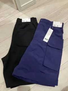 新品ユニクロ U パラシュートカーゴショーツL& CスウェットワイドショーツM