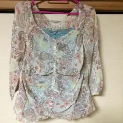 VAN LADIES シフォン  ブラウス(キャミソール付き)のサムネイル