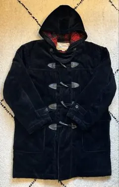 古着 【80s〜90s】MENS GUMUブラックコーデュロイ ダッフルコート