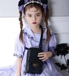 ANNA SUI Mini じゃばら式スマホショルダーバッグ ブラック