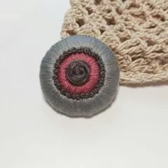 刺繍ブローチ ハロウィン　丸型 ぷっくり立体感 アクセサリー