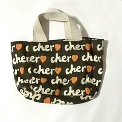 【新品】cher ロゴ入り ミニトートバッグ ブラウンのサムネイル