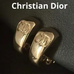 【美品】【クリスチャンディオール】CDロゴ イヤリング ゴールドカラーのサムネイル