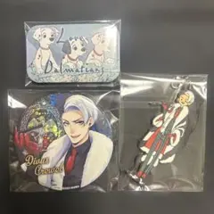ツイステ クルーウェル ラバーチャーム 缶バッジ 3点セット