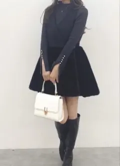 美品 Arpege story ループツイードミニスコート Mサイズ 黒ミックス Arpege story♡ ループツイードミニスコート完売品 - メルカリ