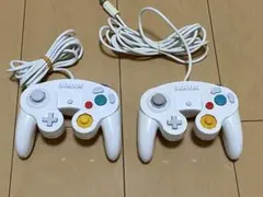 【動作確認済】ゲームキューブコントローラー　後期型　ホワイト　2個セット