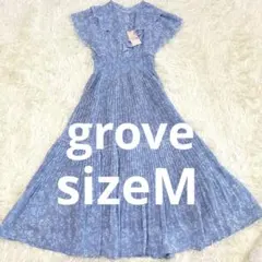 【新品】grove 洗える♡ 夏の主役シフォンプリントプリーツワンピース