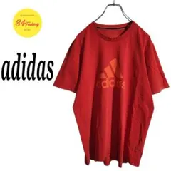adidas 半袖Tシャツ パフォーマンスロゴ フェード 赤 メンズ L相当