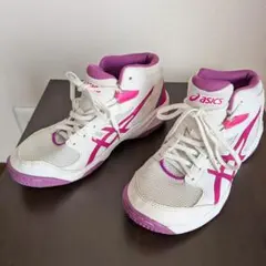 ASICS　バスケットシューズ　23cm DUNKSHOT　アシックス　白/紫