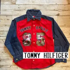 TOMMY HILFIGER スポーツデザイン デニム　長袖シャツ　S 120