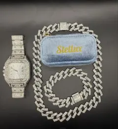 【話題沸騰】売れてます！シルバー　マイアミチェーン × フルジルコニア3点セット