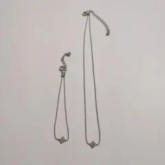 シルバー カラーネックレス、ブレスレット