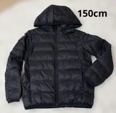 トップバリュ イオン キッズ 中綿ジャケット ダウンコート フード付き 黒