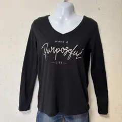 AZUL BY MOUSSY Vネック 長袖 Tシャツ(S)アズールバイマウジー