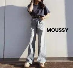 MOUSSY デニムハイウエストパンツ　ワイドデニムのサムネイル