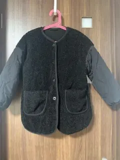 GU ジーユー　キッズ　120 ボアジャケット 黒 コート　ダウン