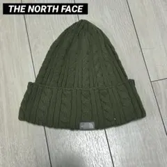 【美品】THE NORTH FACE ケーブル編みニット帽 カーキ