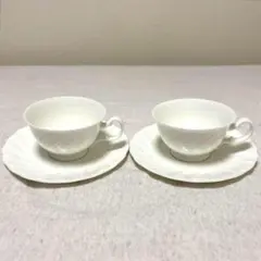 Noritake ボーンチャイナ ティーカップ ソーサー 2客セット