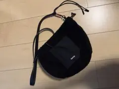 2wayボア素材 ショルダーバッグ 黒