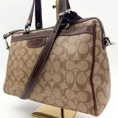 A832 コーチ シグネチャー 2WAY トートバッグ ショルダー 良品 PVC